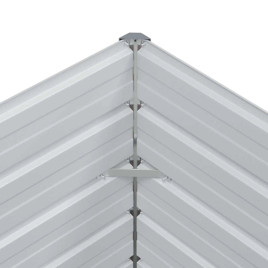 Fioriera rialzata in elegante design industriale in acciaio zincato 100 x 100 x 77 cm facile da pulire acciaio marrone chiaro 02_0059010
