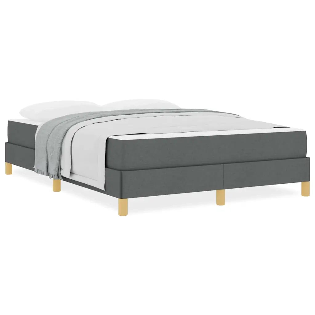 vidaXL Letto a molle Grigio scuro e Marrone 140 x 190 cm