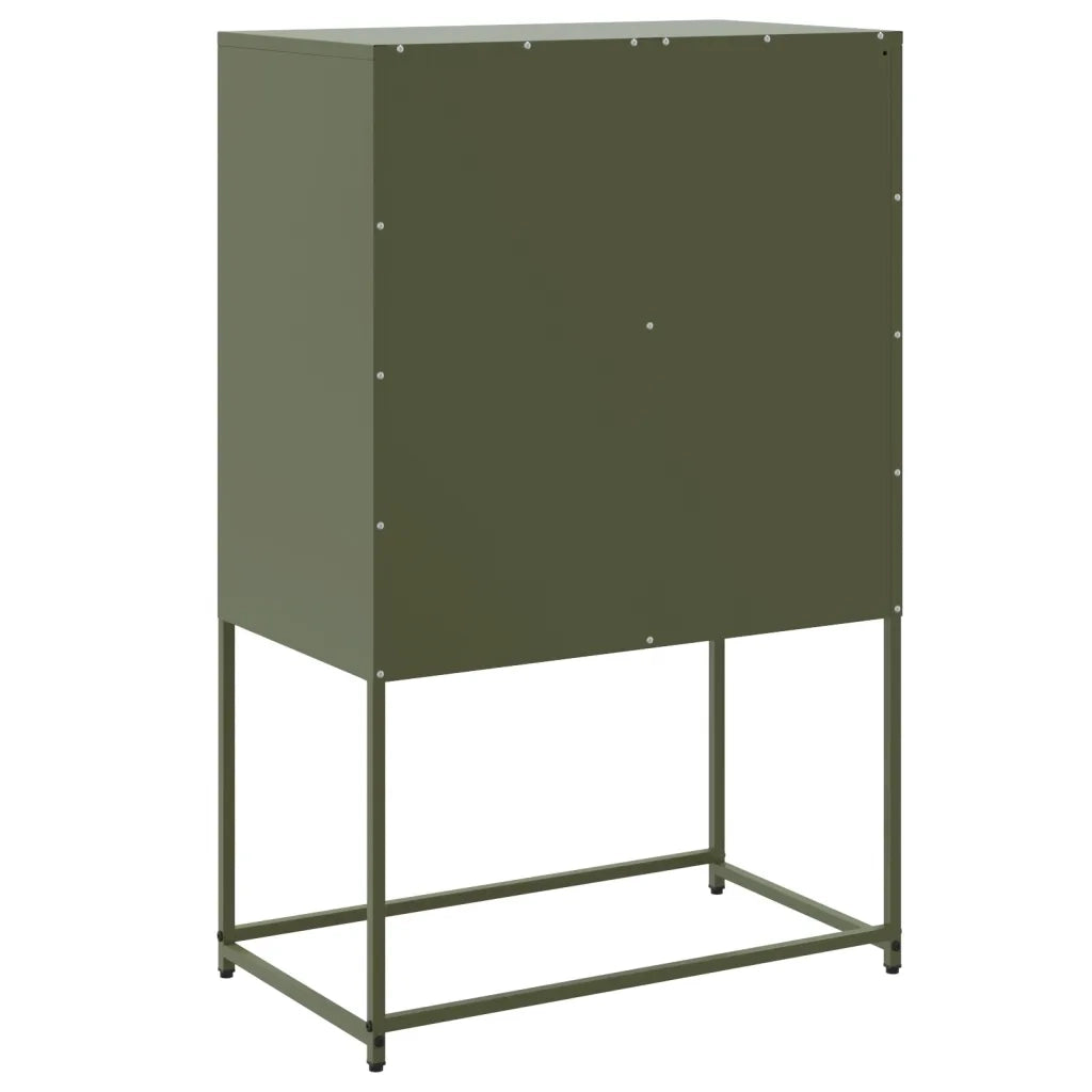 Credenza-Buffet-Armadio da cucina Verde Oliva 68,5x38,5x107 cm in Acciaio 206607
