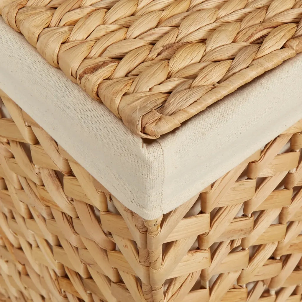 Cesto Portabiancheria a 3 Sezioni 75x42,5x52cm Giacinto d'Acqua 355184