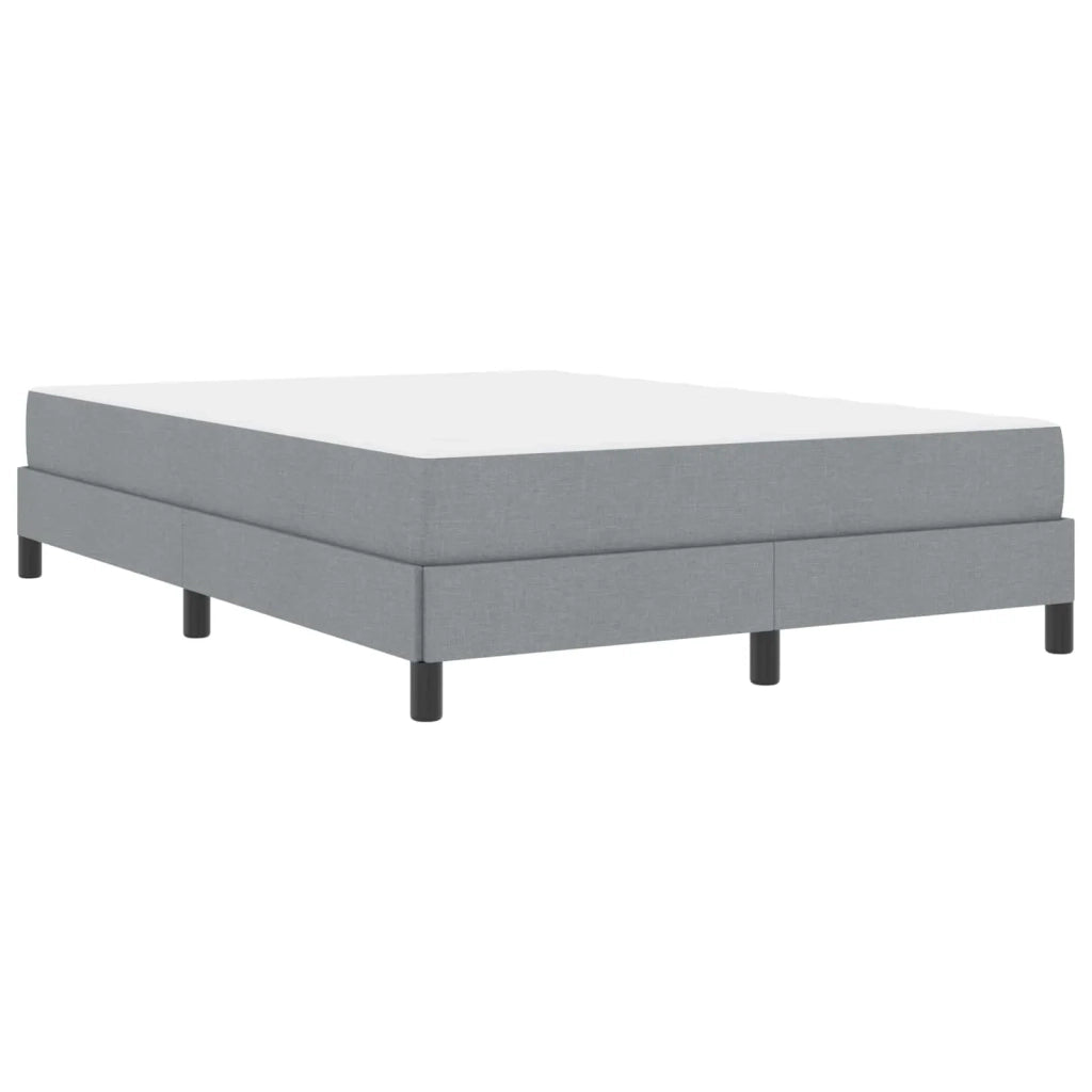 Letto a molle con materasso Grigio chiaro 140 x 200 cm Tessuto