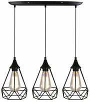 Lampadario Candellux Graf 33-62901 nero 3xE27 industriale loft