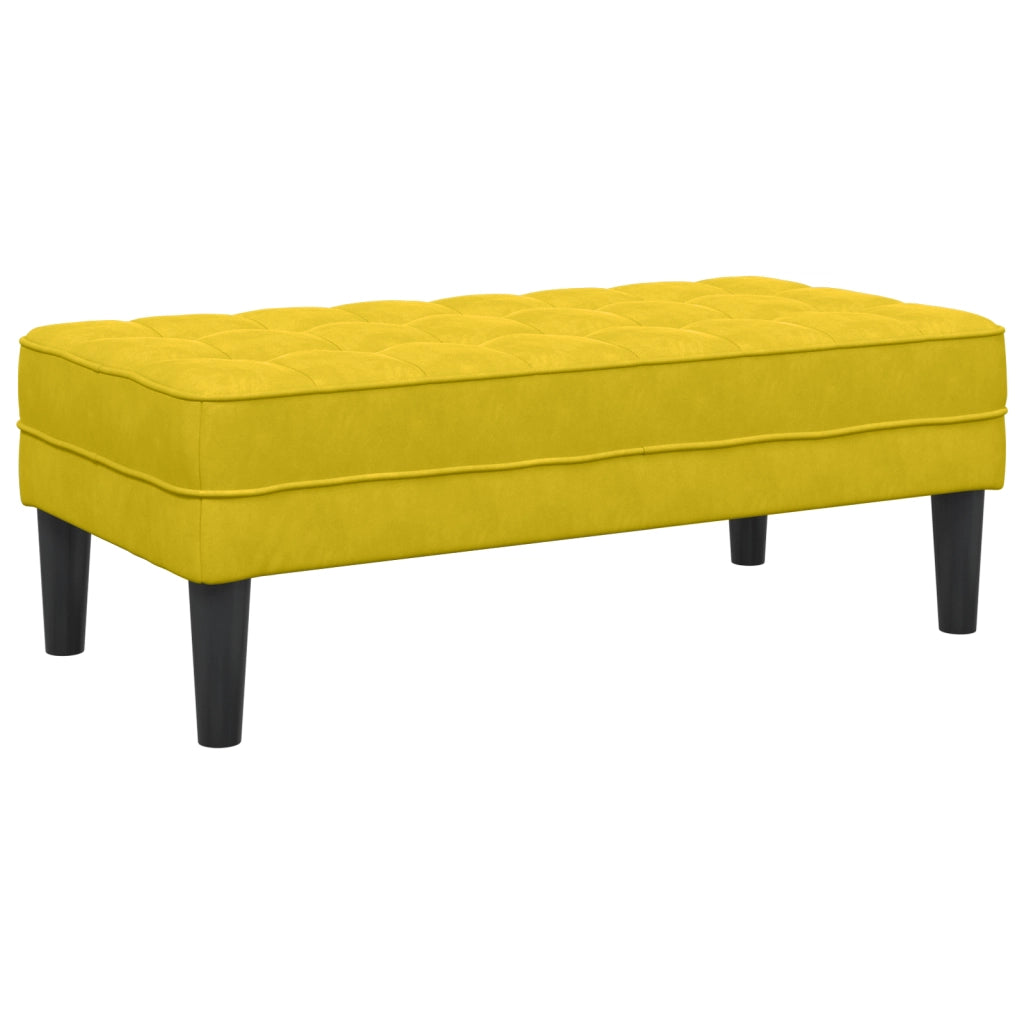 panchina gialla 113x57x39 cm in velluto