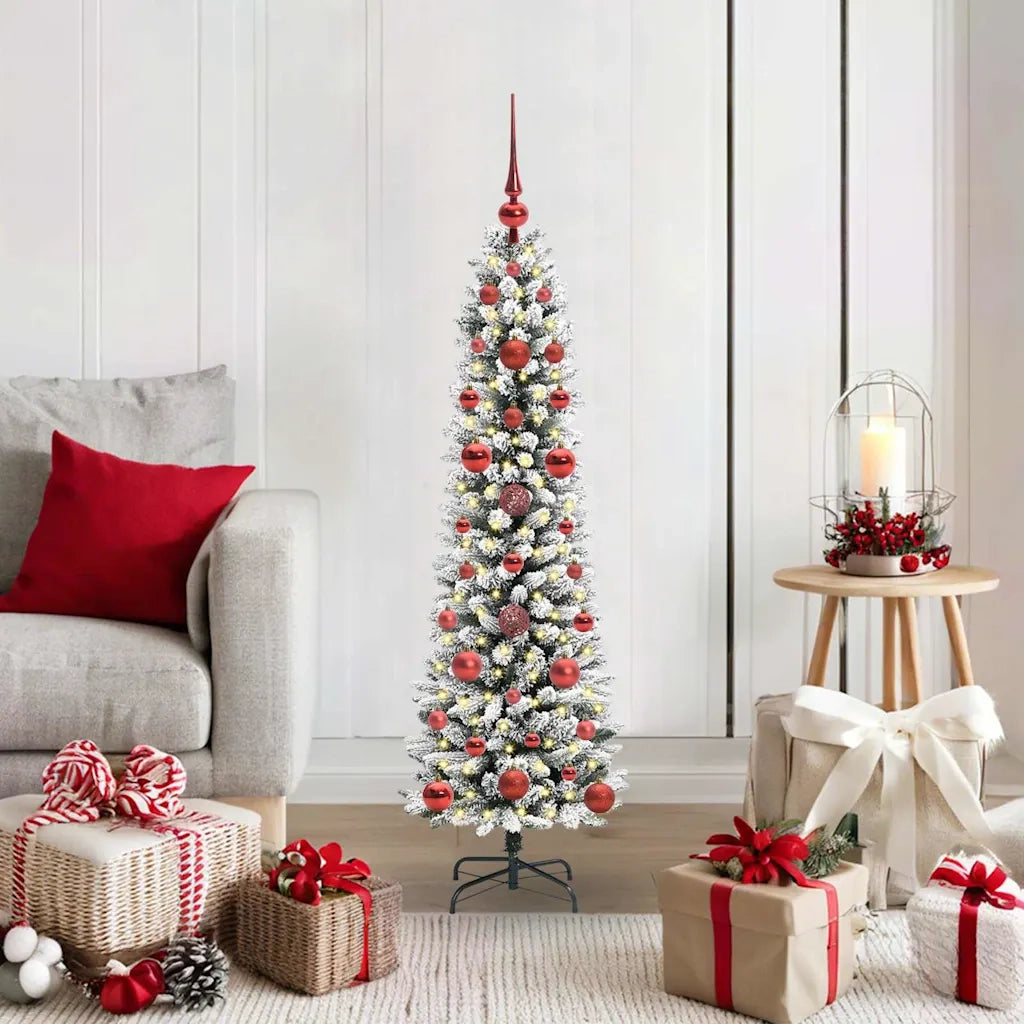 Albero di Natale | Decorazioni natalizie artificiale con 150 LED Bianco 120 cm