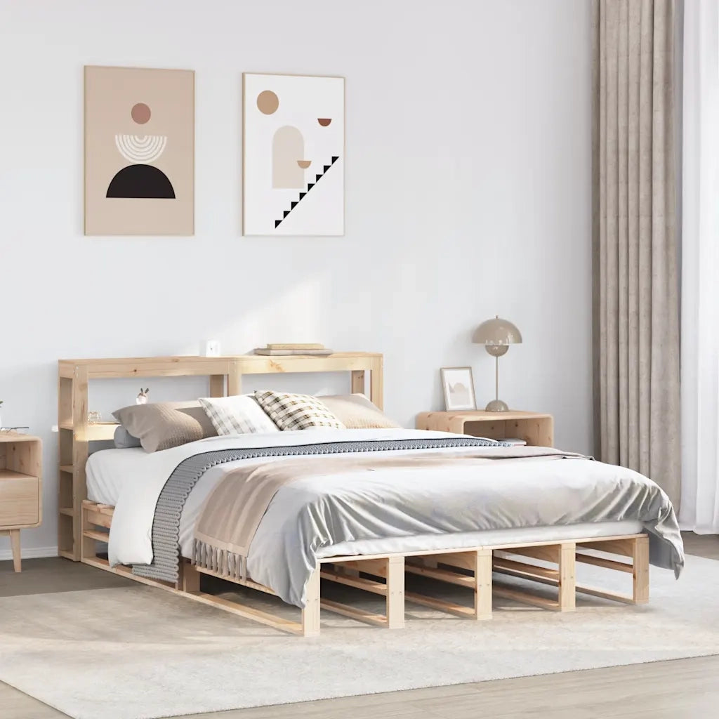 vidaXL Giroletto con Testiera 140x190 cm in Legno Massello di Pino