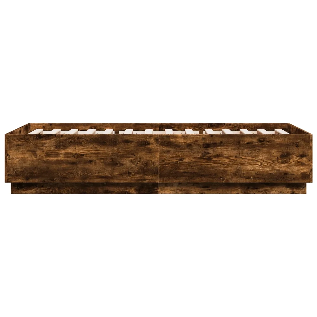 Giroletto-Struttura Letto Rovere Fumo 90x200 cm in Legno Multistrato 849609