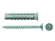 TASSELLO IN NYLON CON VITE SX-S- - ø mm.8x40 vite mm.5x50 - 50 pezzi FISCHER
