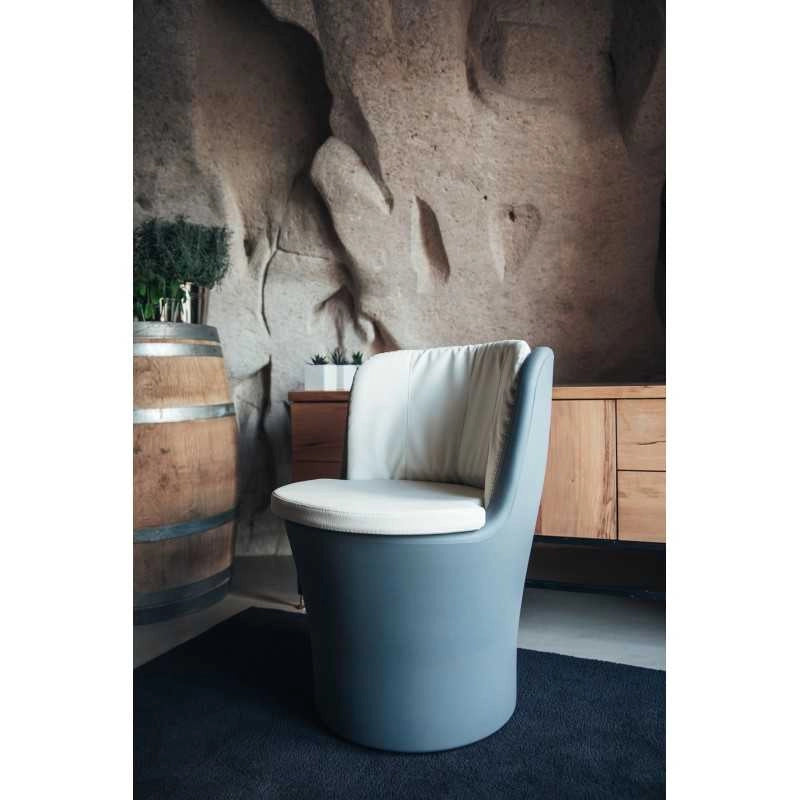 Cuscino in pelle bianco per poltrona COMFY MOON accessorio seduta design - Monacis