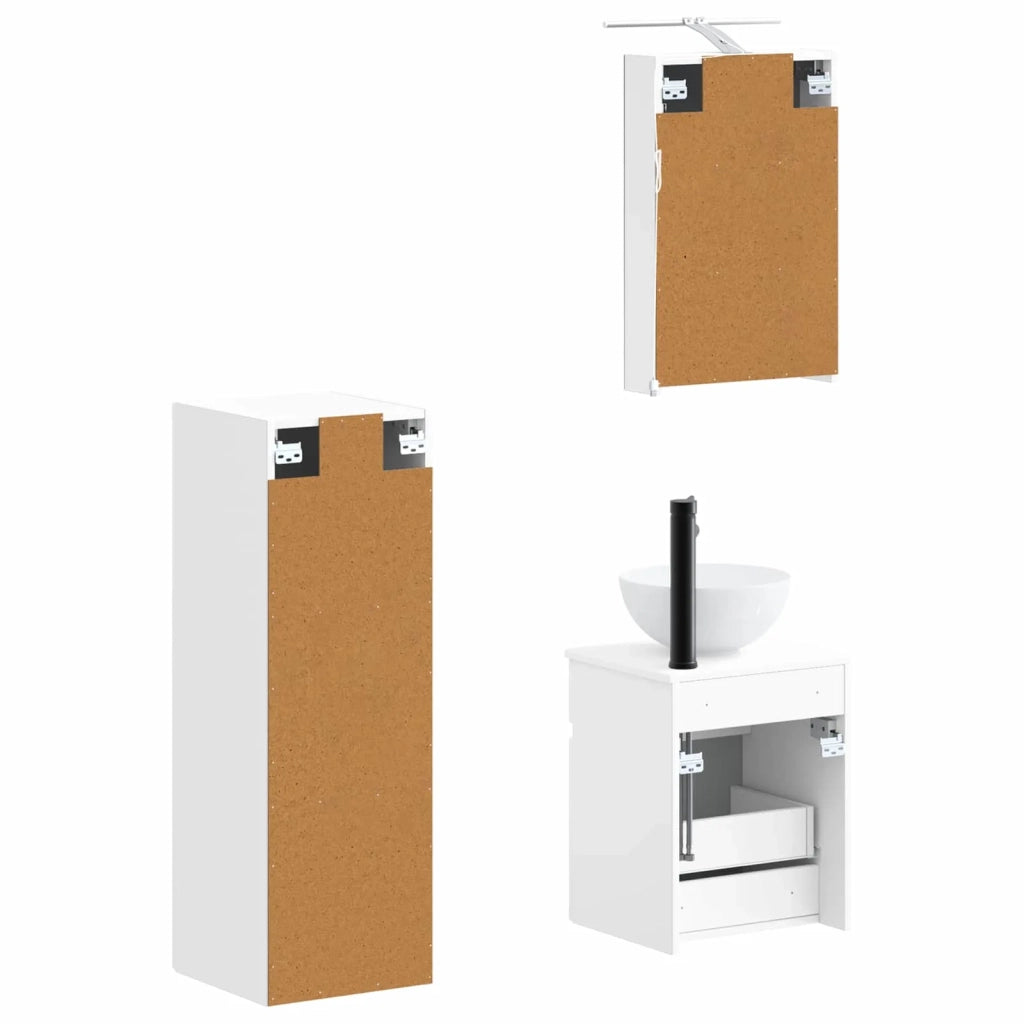 Set di mobili per il bagno 4 pcs Bianco 3407455