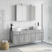 Set di Armadi da Bagno 4 pcs Sonoma grigio 100 x 14,5 x 70 cm 3406660