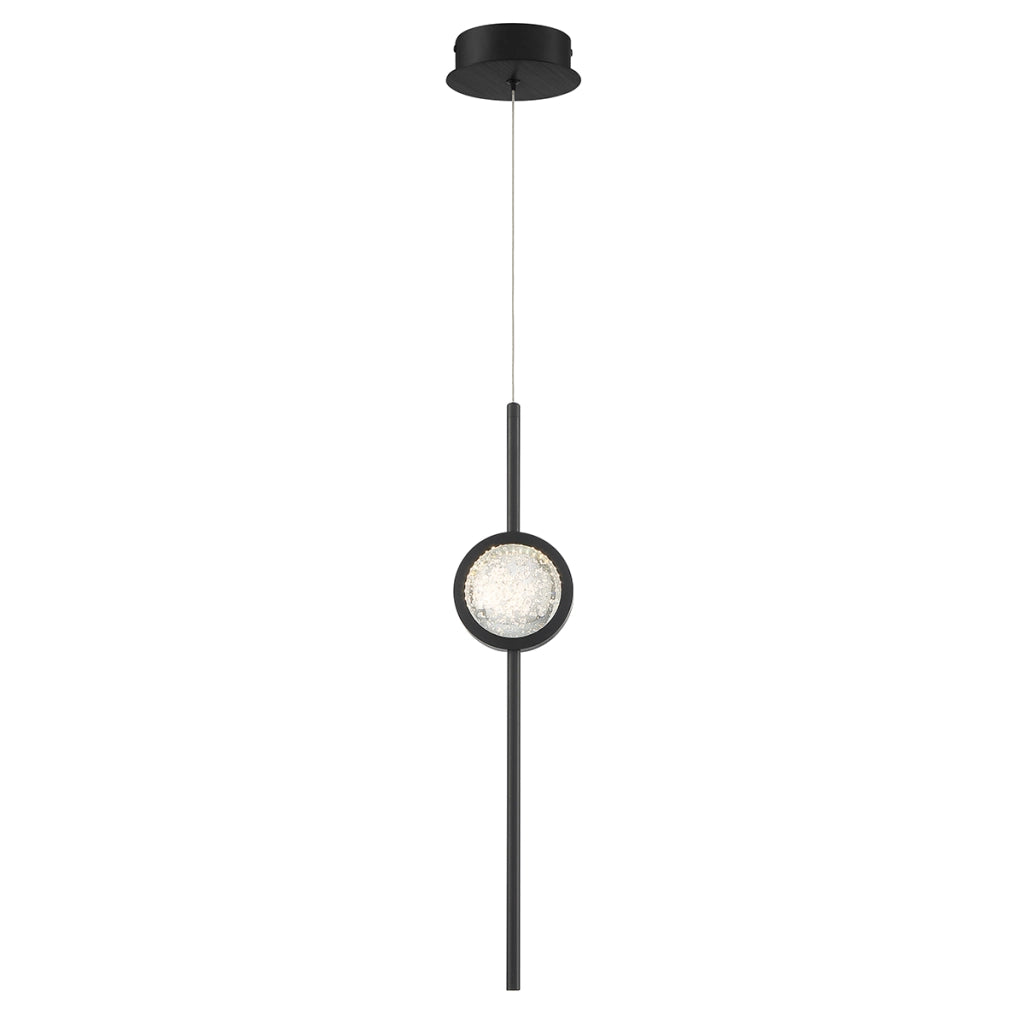 Lampada a sospensione Barletta nera LED 6W vetro Quintiesse