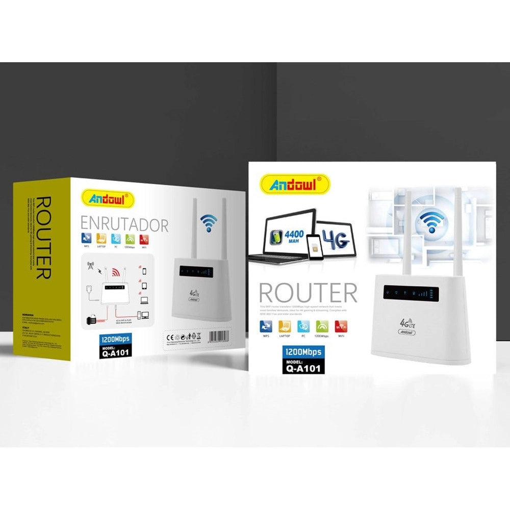 Trade Shop - Router Wi-fi 5 Wireless 4g Lte Velocità 1200mbps Batteria Da 4400 Mah Portatile Q-a101 -