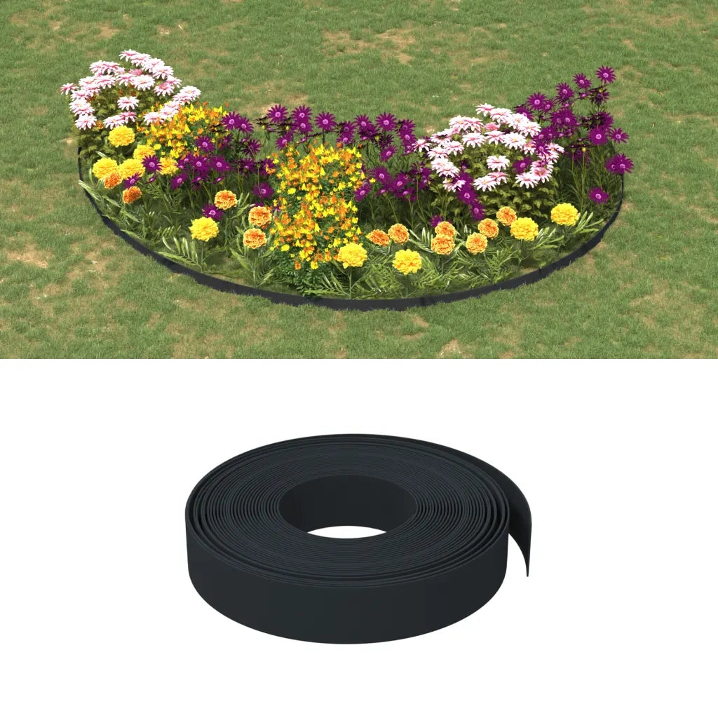 Bordatura da Giardino Nera 10 m 10 cm in Polietilene CFW7887498
