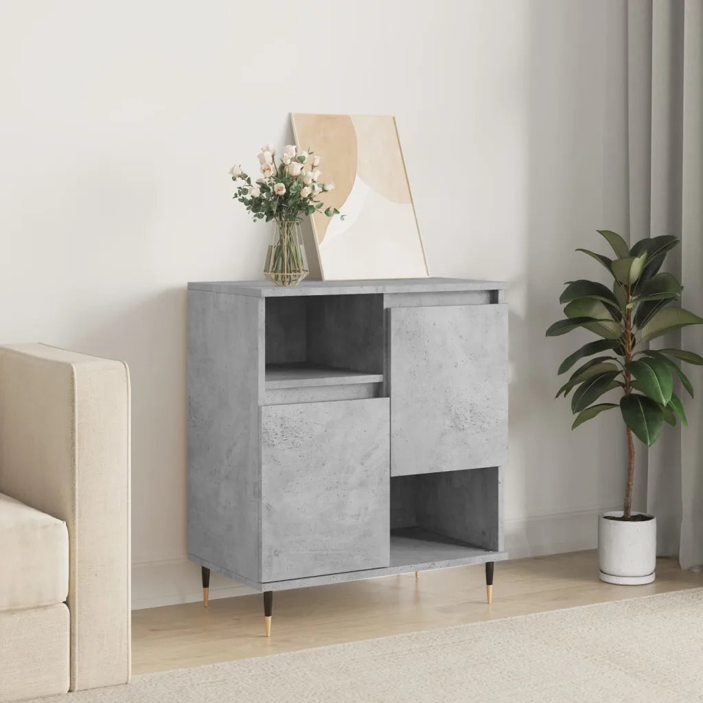 Credenza Grigio Cemento 60x35x70 cm in Legno Multistrato 831184