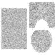 Set di tappetini antiscivolo per il bagno 3 pz Grigio PP CFW3596050