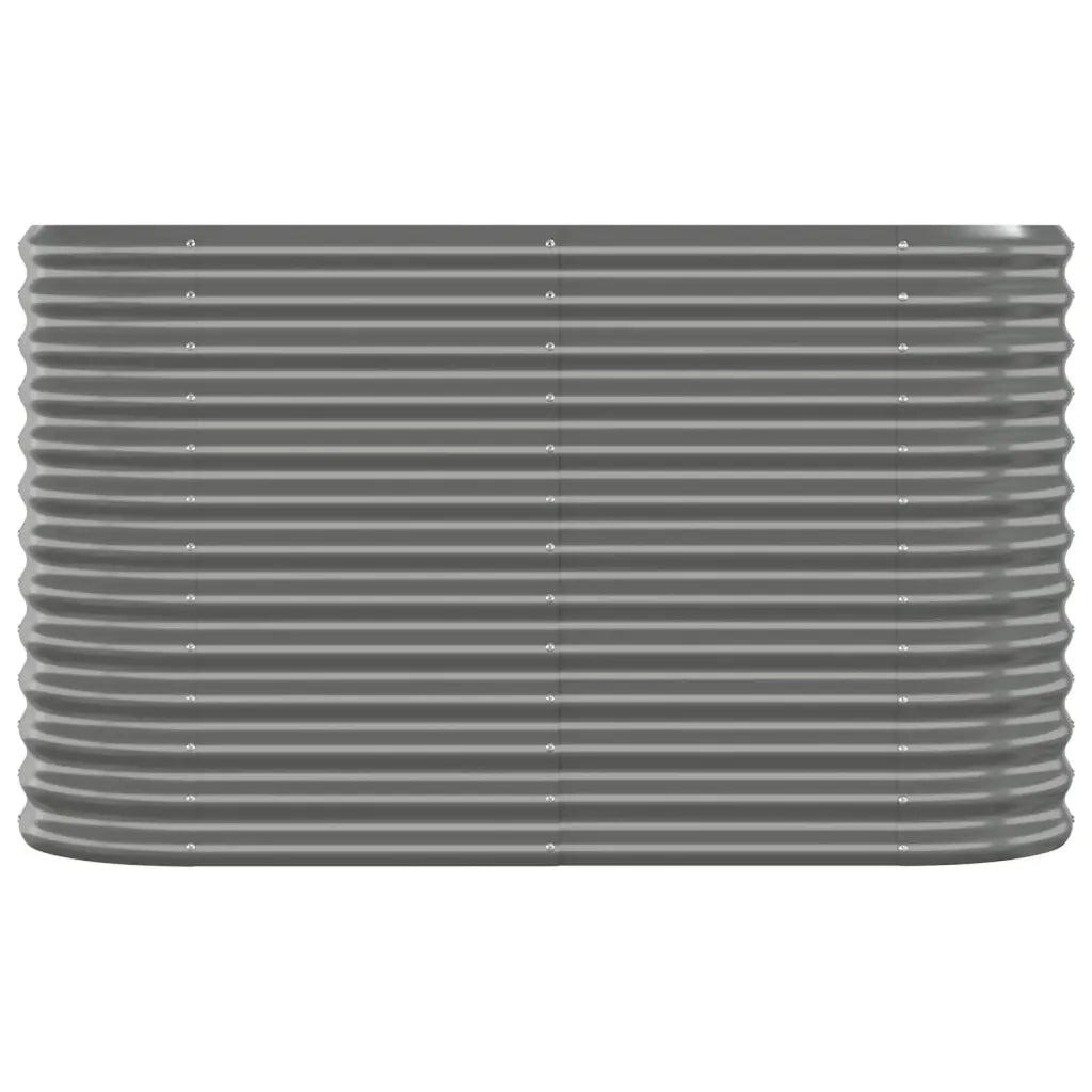 Fioriere | Cassetta per fiori | Letto Giardino Acciaio Zincato 114x40x68 cm Grigio