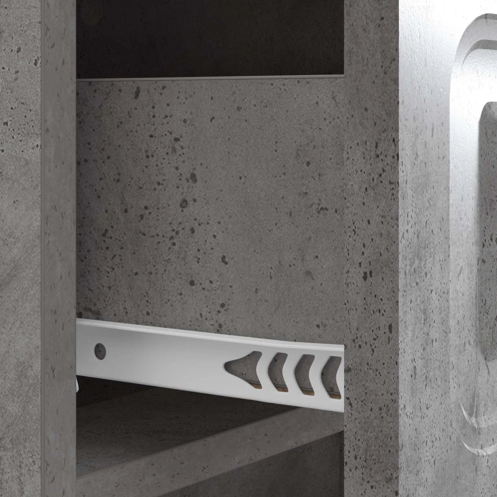 Armadio da Notte con cassetto Grigio Cemento 43 x 41 x 63,5 cm 895708
