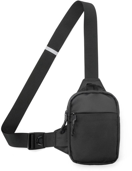 Borsa a Spalla Acquaparante - Borsa da Sling - Borsa per l'Outdoor - Cinturino Regolabile - Nylon - Tasca Interna per Telefono cellulare - Borsa da Crosbody