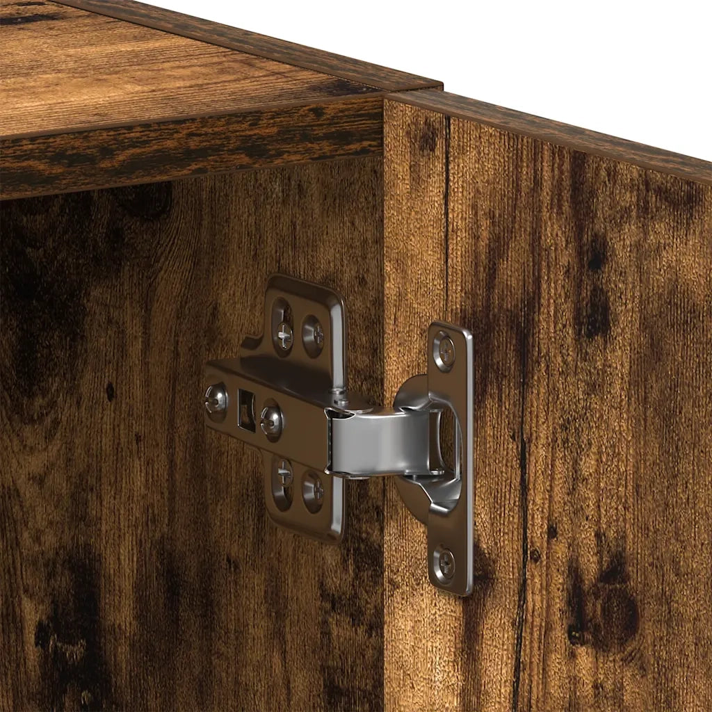 vidaXL Mobile Lavatrice Rovere Fumo 64x24x190 cm Legno Multistrato