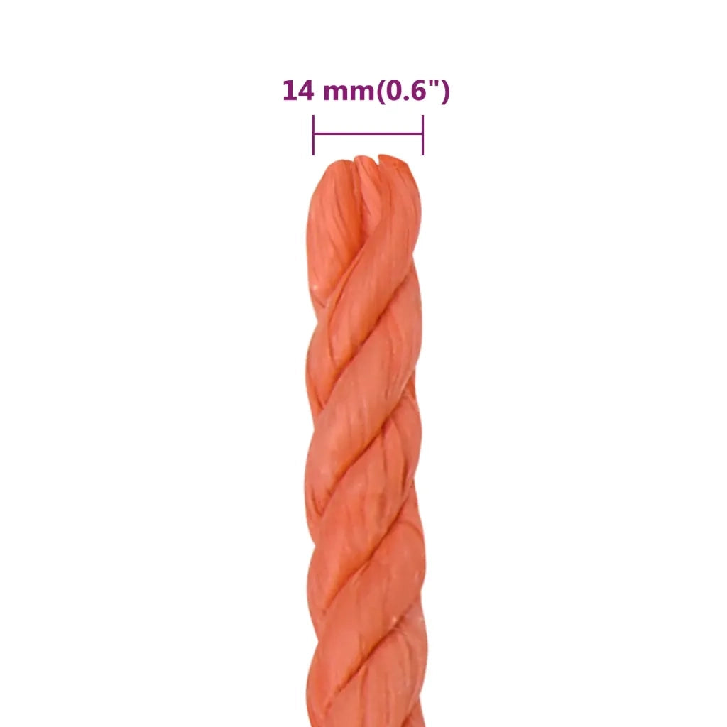 Corda da Lavoro Arancione 14 mm 25 m in Polipropilene 152943