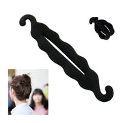 Trade Shop - Spugna Flessibile Chignon Nero Ferma Capelli Accessori Acconciatura Hairagami -