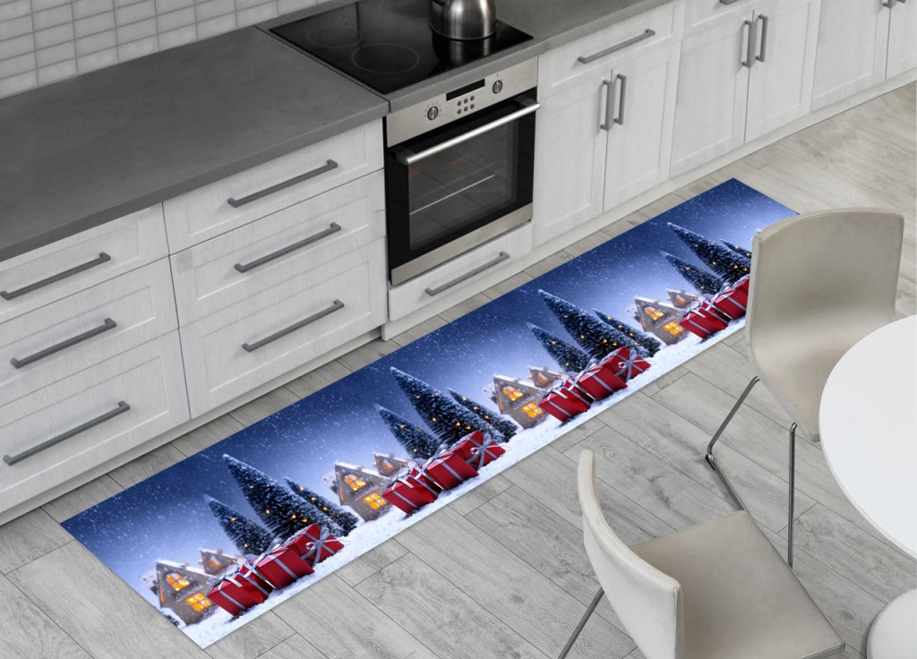 Tappeto Passatoia Cucina Antiscivolo Sottolavello Digitale Natale House Gift - 52x600 - House Gift