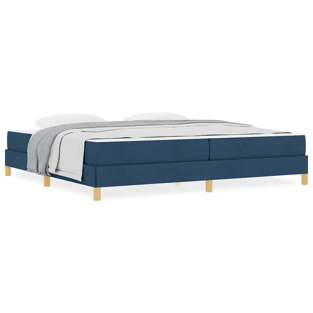 vidaXL Letto a molle Blu e Marrone 200 x 200 cm