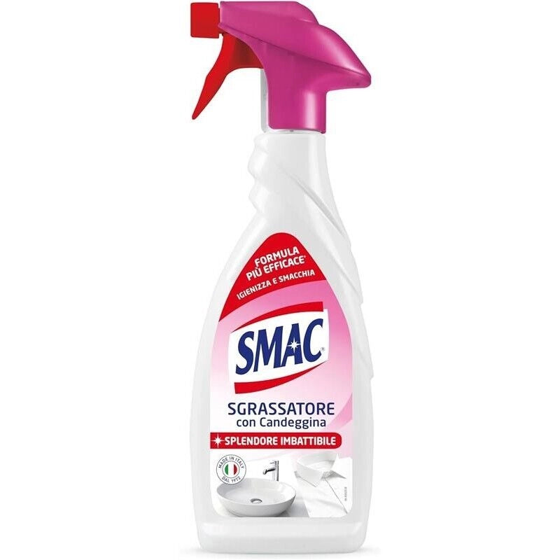 SET 4 SMAC IGIENIZZANTE DETERGENTE SPRAY MULTISUPERFICIE  SMACCHIATORE CON CANDEGGINA 650 ML X BAGNO