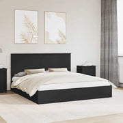 Letto con Contenitore Nero 200 x 200 cm Legno multistrato