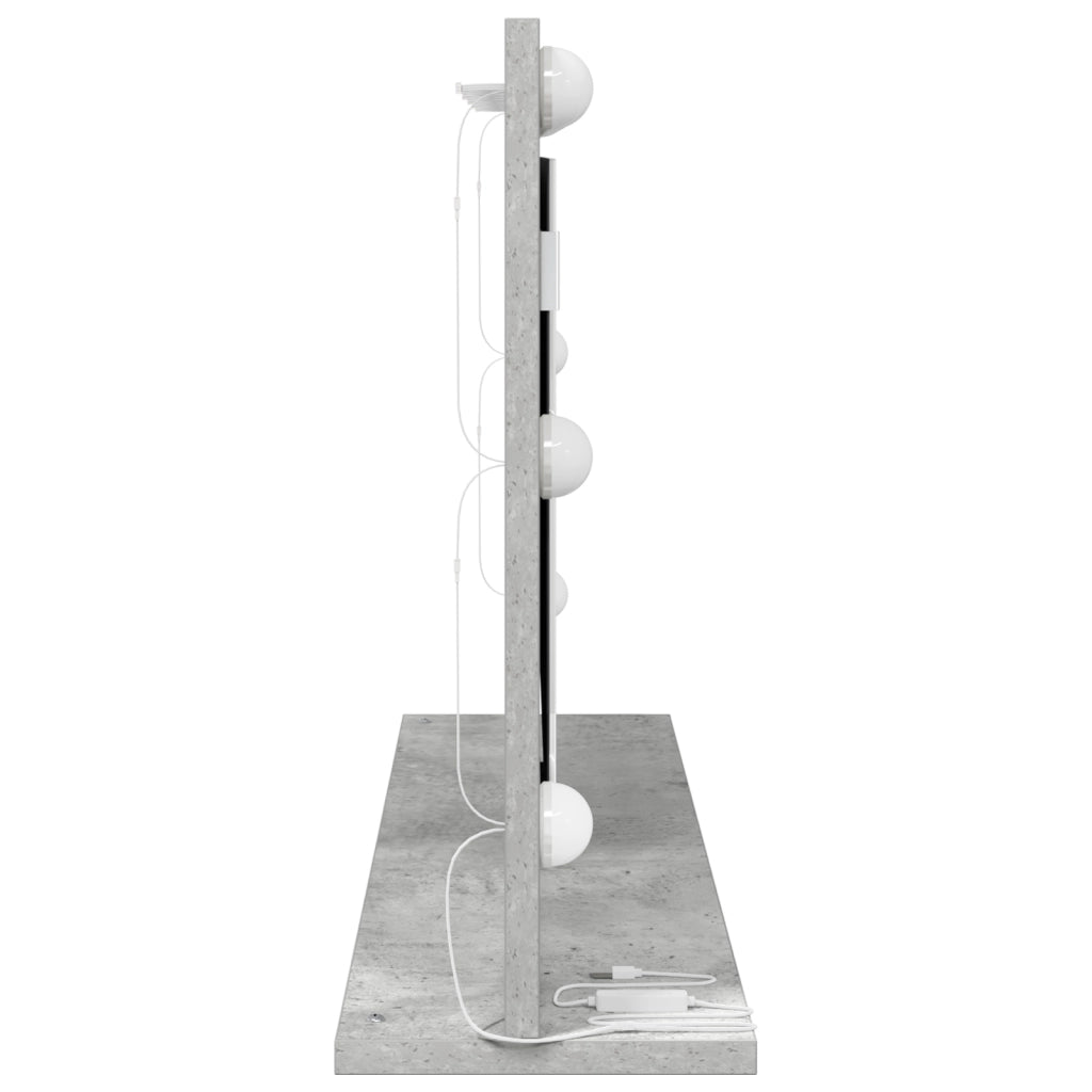 Specchio da Toeletta Grigio cemento Cemento 80 x 45 x 18 cm