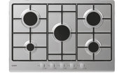 Candy Idea CHW7X Acciaio inox Da incasso Gas 5 Fornello(i)