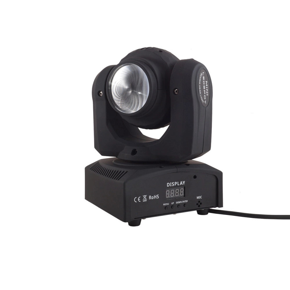 Trade Shop - Proiettore Rgb Testa Rotante Doppio Led Effetti Disco Dj Luce Flash Strobo Faro -