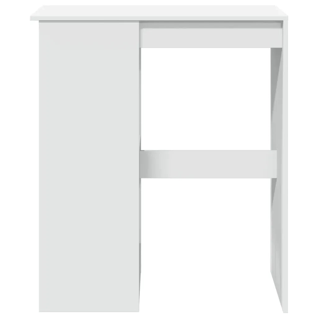 Tavolo Bar con Rastrelliera Bianco 90x47,5x103,5 cm Truciolato 854337