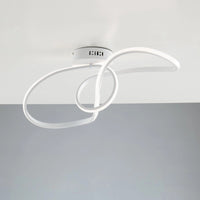 Plafoniera in metallo e alluminio Bianco con LED integrato 68x24x h24 cm