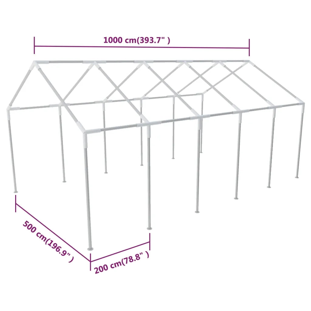 Telaio in Acciaio per Tendone da Festa 10 x 5 m cod mxl 57419