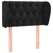 Testiera | Testata ad Orecchio Nera 83 x 23 x 78/88 cm in Velluto