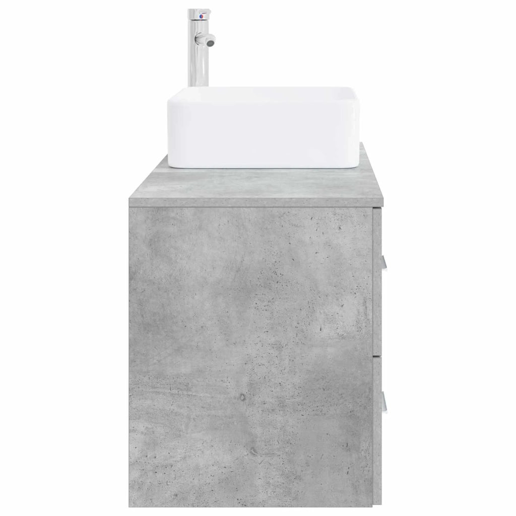 Set di mobili per il bagno 2 pz Grigio Cemento 3403979