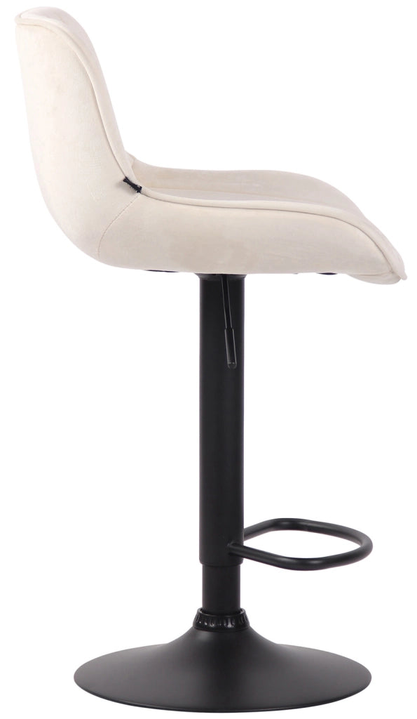 Set di 2 sgabelli da bar Lentini Velvet crema,nero
