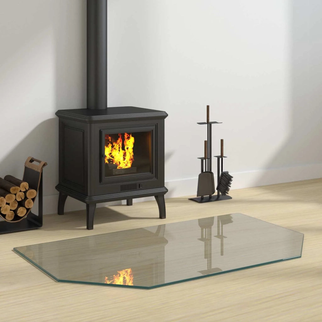 Piastra in vetro per camino Trasparente 100 x 60 cm Vetro 353871