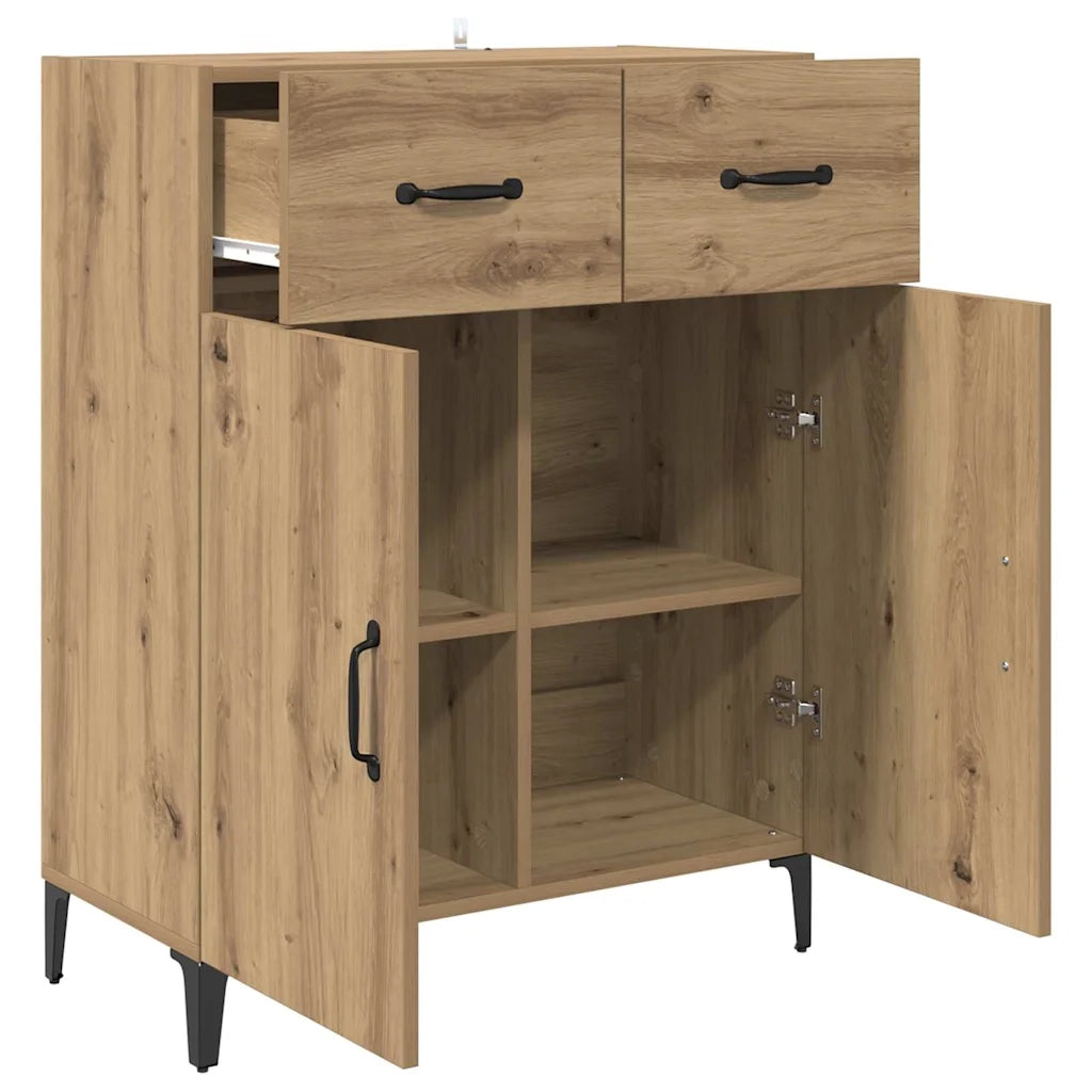 Credenza-Buffet-Armadio da cucina Rovere artigianale 69,5 x 34 x 90 cm Legno multistrato 863143