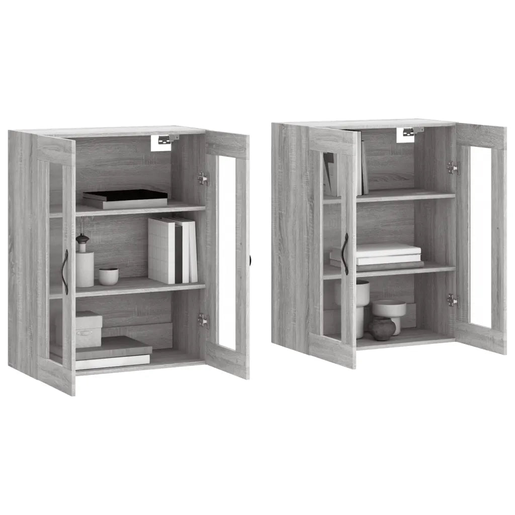 Armadietti a Parete 2 pz Grigio Sonoma in Legno Multistrato CFW3362044