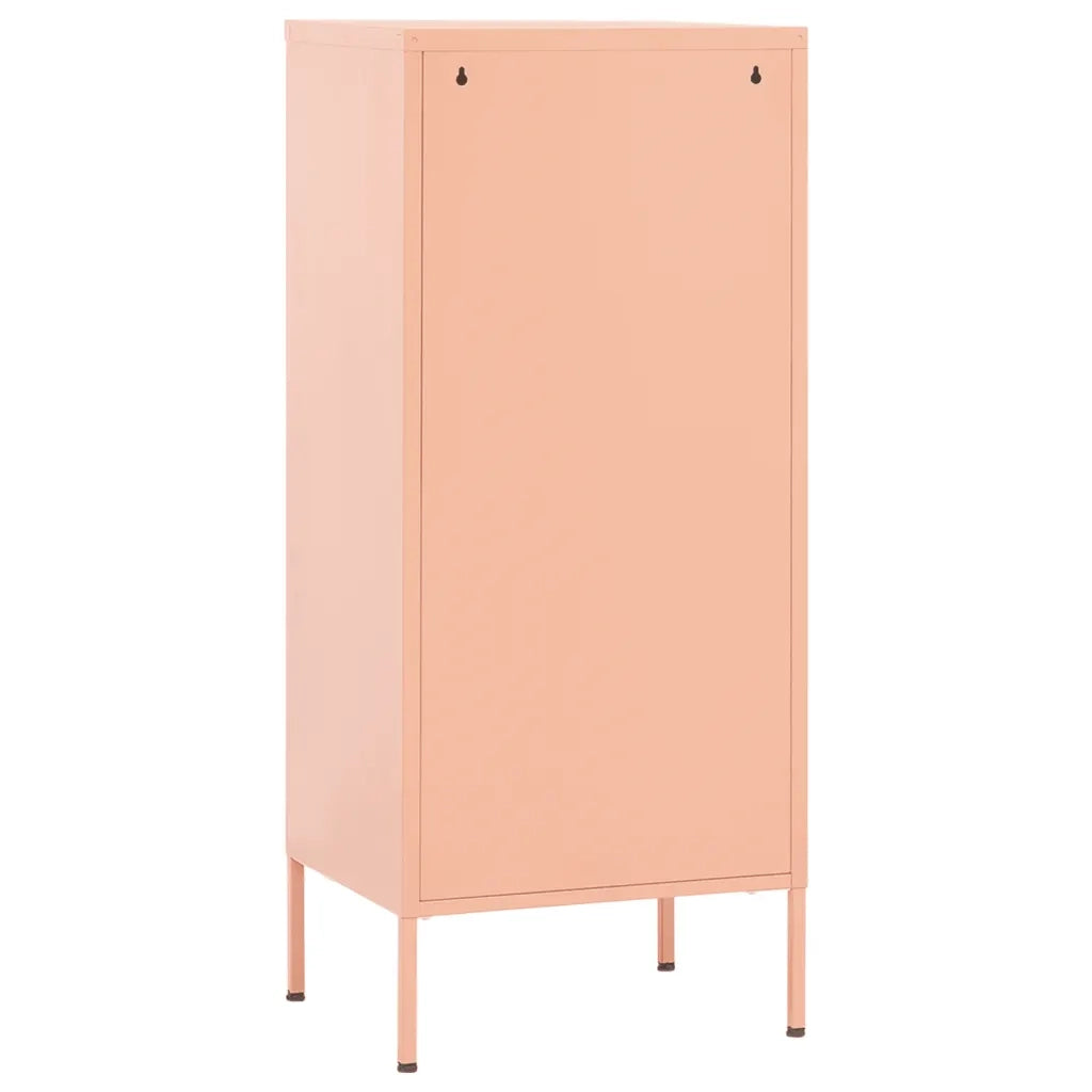 Mobile contenitore pratico altezza regolabile 42,5 x 35 x 101,5 cm in acciaio rosa 02_0046872