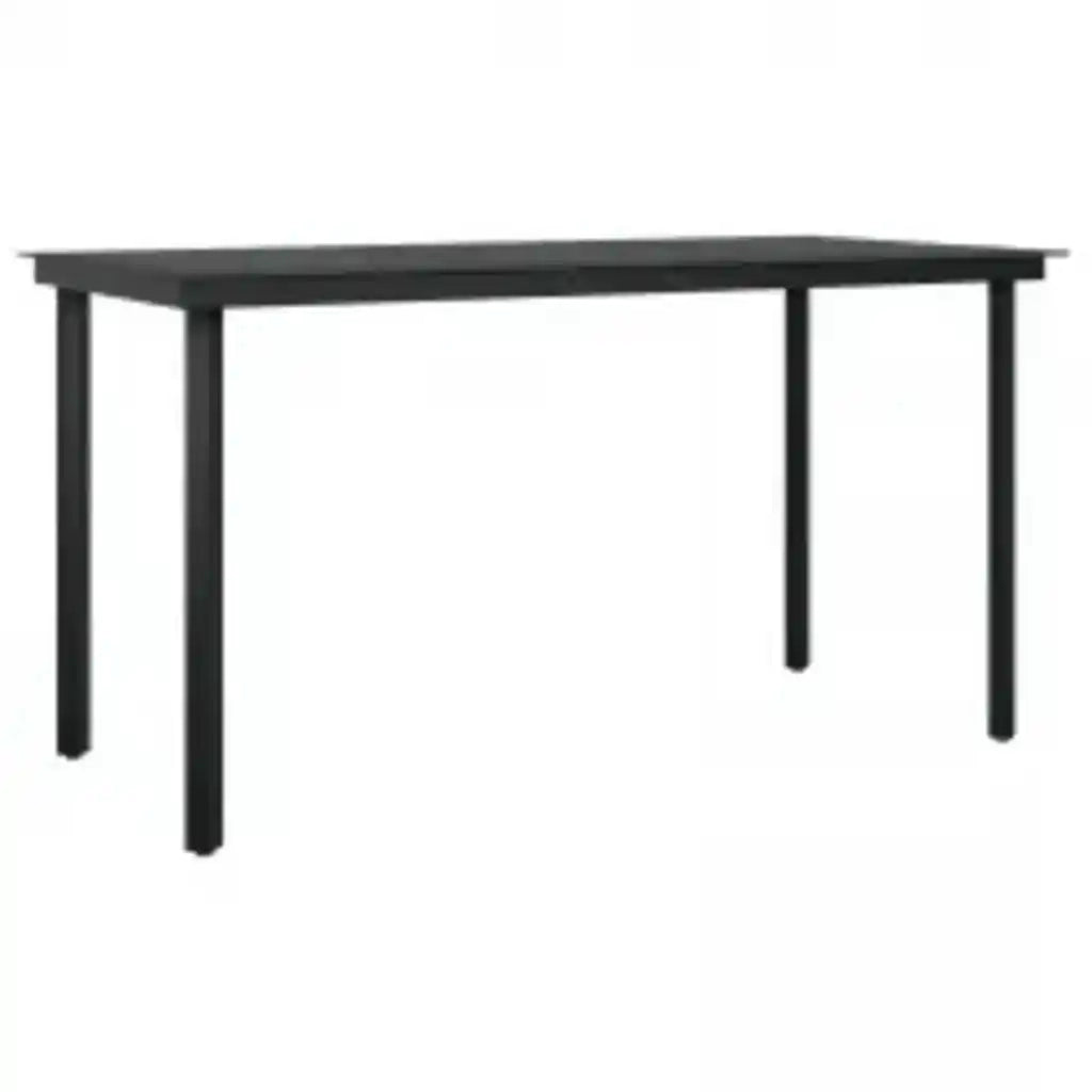 Set da Pranzo da Giardino 5 pz con Cuscini Polyrattan Vetro 3334627