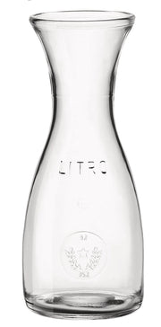 BROCCA CARAFFA IN VETRO COLLO D'OCA PER ACQUA E VINO MISURA 1000 ML