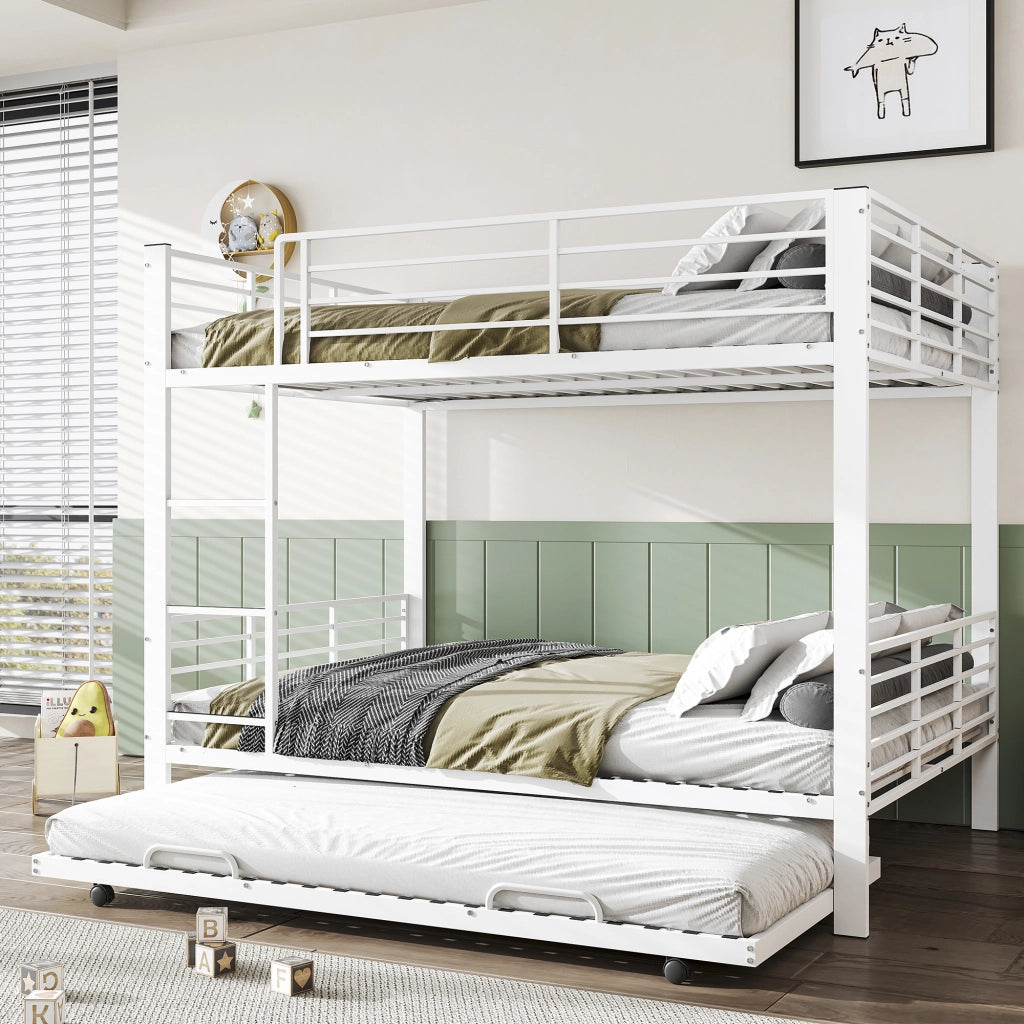 letto a castello metallo bianco opaco 140 x 200 cm