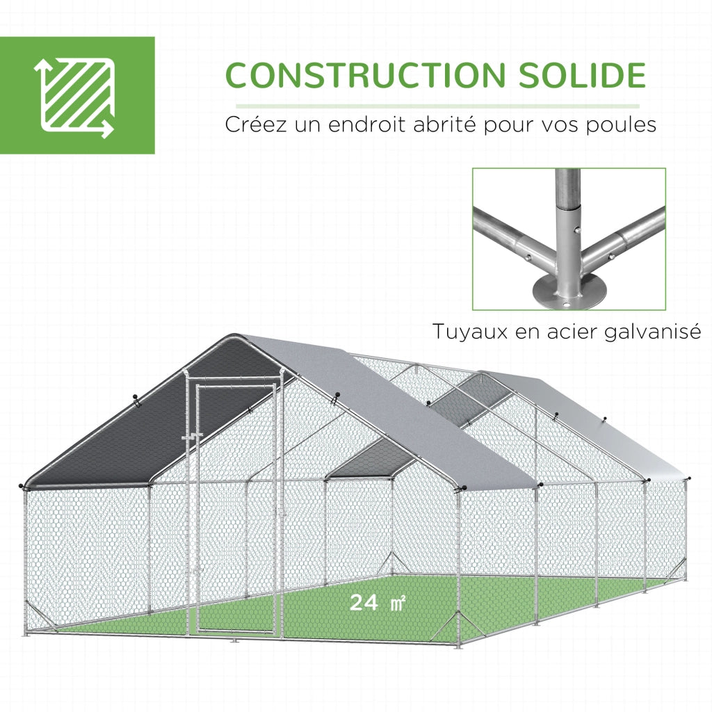 Recinto per giardino esterno ¨C zephmum ¨C grigio 3x8x2 m