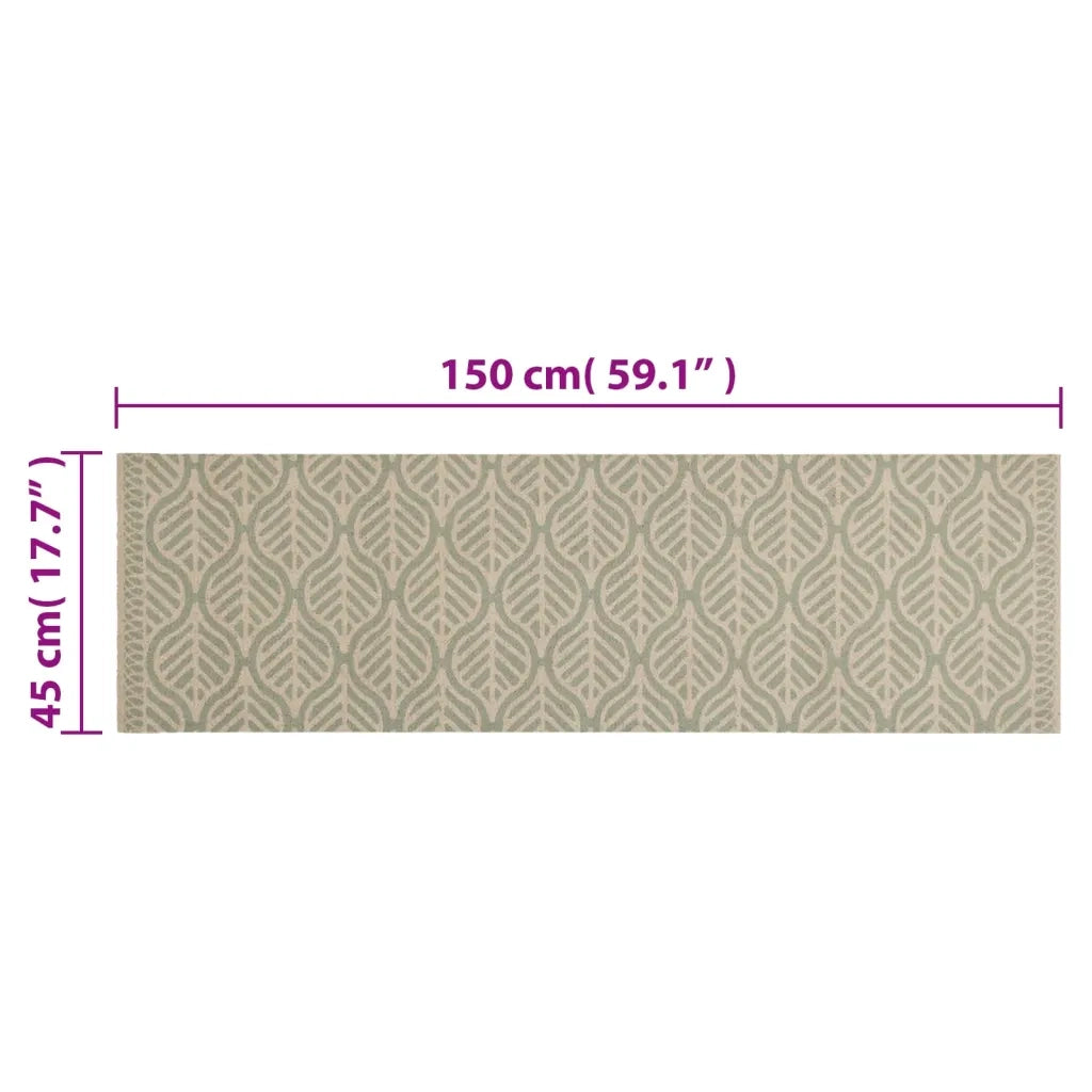Tappeto da Cucina Lavabile Foglie 45x150 cm in Velluto 4005632