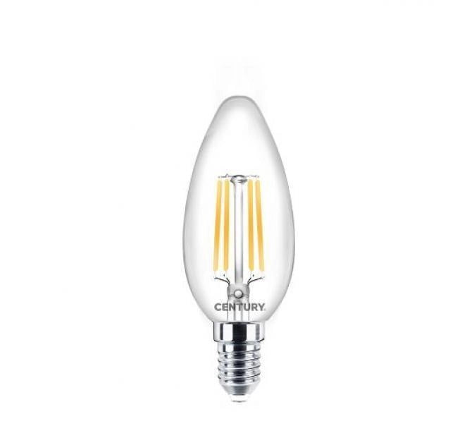 Century Lampadina Led Filamento Candela E14 6W 806lm 4000k
