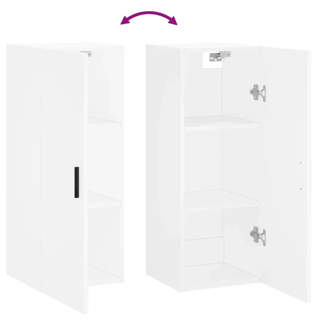 Armadietto a Muro | Mobile a Parete Bianco 34,5x34x90 cm