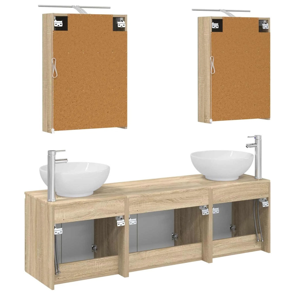 Set di Armadi da Bagno 5 pcs Rovere Sonoma Legno ingegnerizzato 3406473